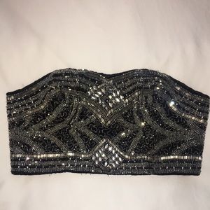 Embellished Bustier Top